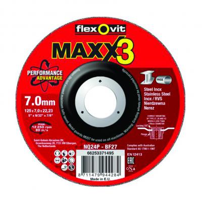 FLXVT MAXX3 afbraamschijf voor Staal en inox